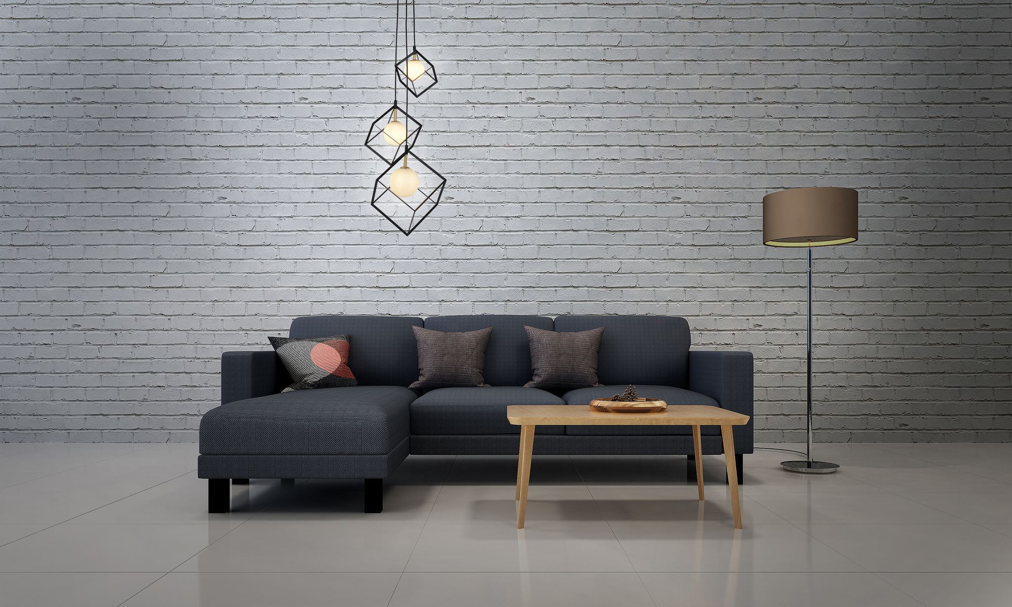 Pendelleuchte Cadre 3flg. h: 147cm - G9, 18W, IP20