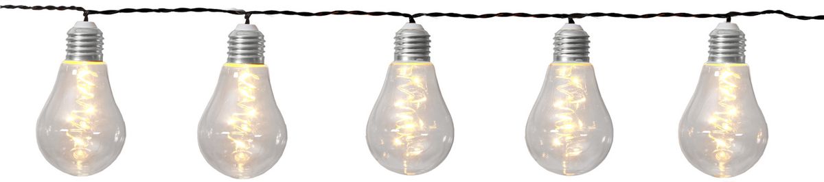 Solar Lichterkette Glow - Transparent, Lichtfarbe Warmweiss