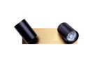 2er Wand- und Deckenleuchten FRIDA L: ca. 24 cm schwarz - GU10, IP20, 40W, 230V