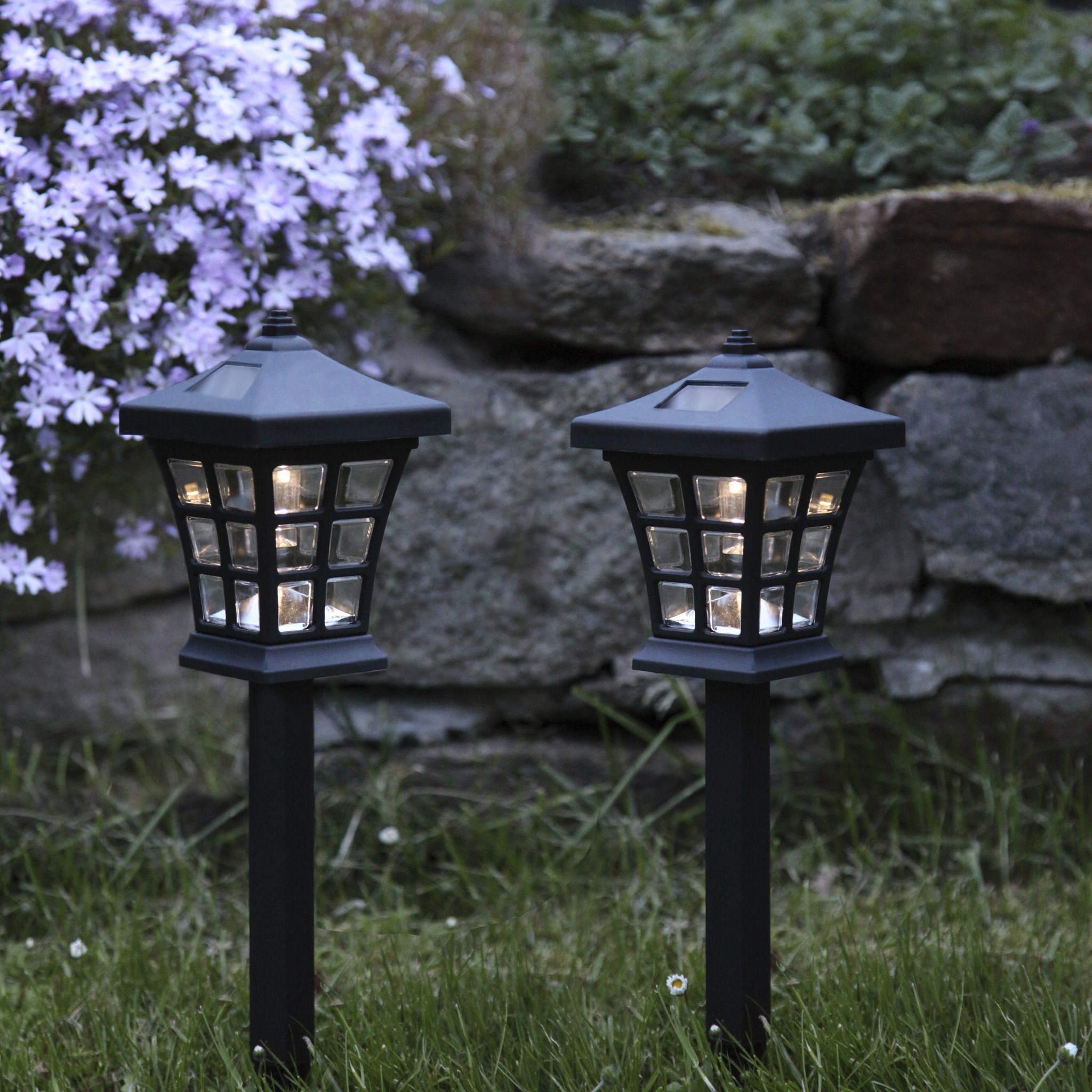 Solare Wegleuchte 2 Pack Nippon - Schwarz, Lichtfarbe Warmweiss
