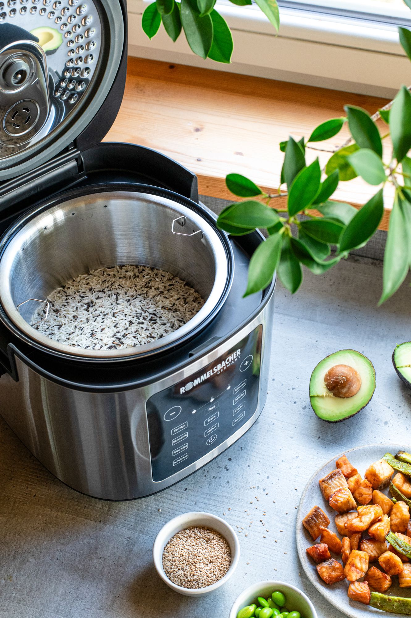 MULTI REISKOCHER MRK 950 - Multireiskocher, Edelstahl/schwarz, 860W