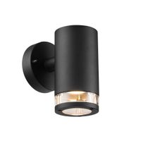 Birk , Wandleuchte , Schwarz - GU10, max. 28W, IP44