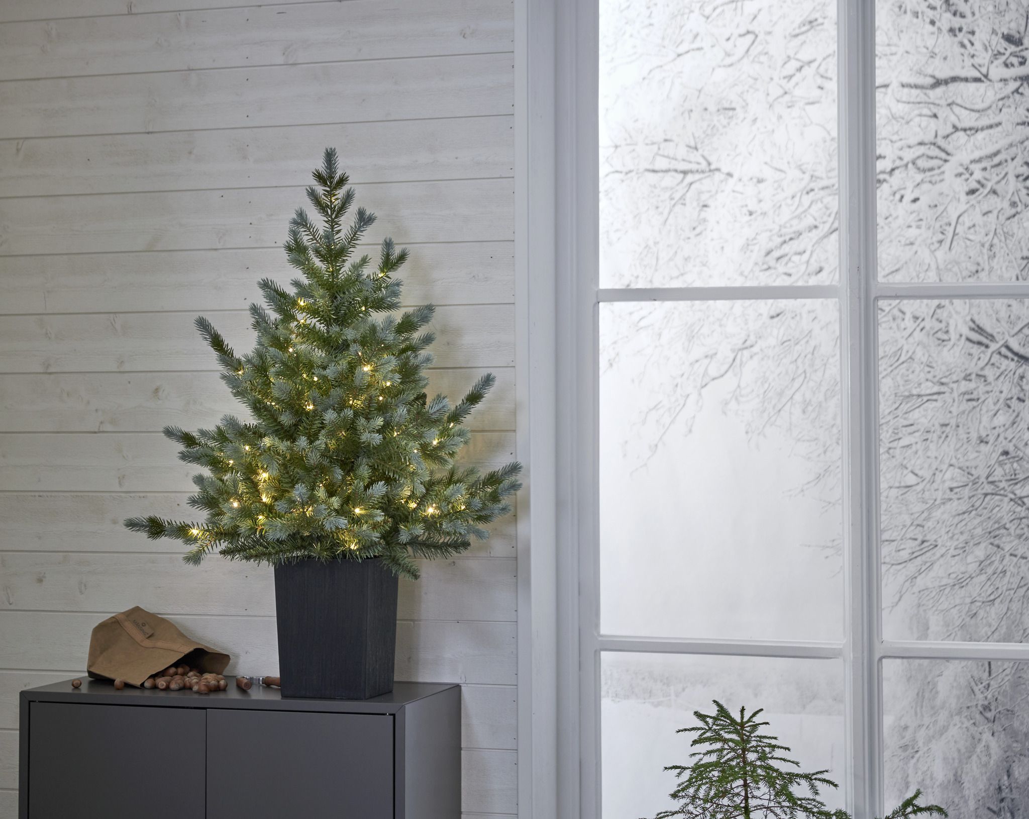Weihnachtsbaum mit LED Grauland - IP20, Warmweiss, Grün