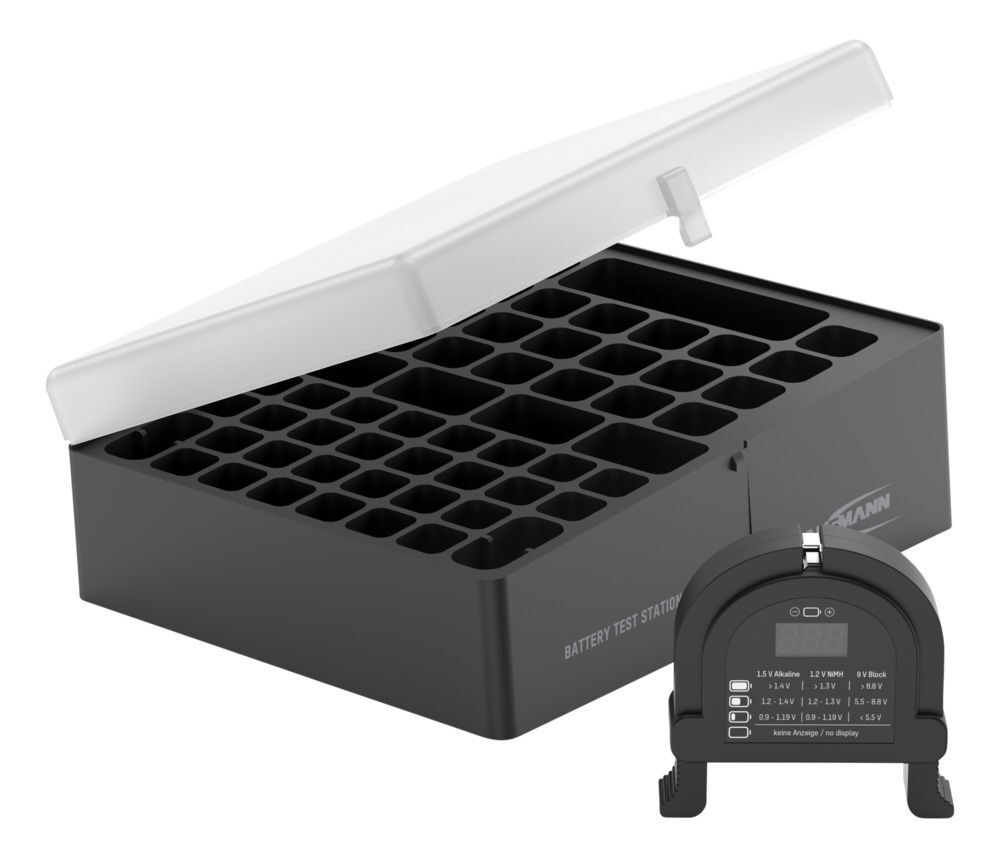 Batteriebox 56 inkl. Batterietester - 20× Mignon, 32× Micro und 4× 9 V