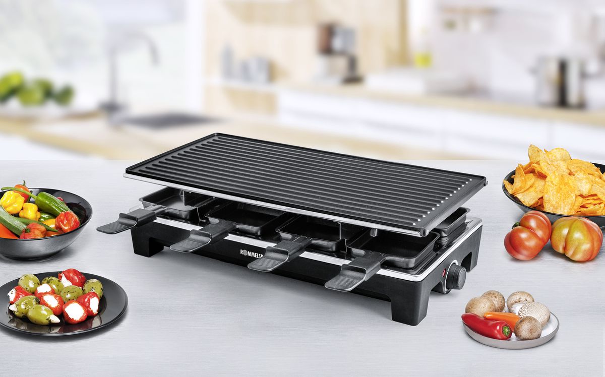 Griglia per raclette RCS 1350 - Raclette Grill , Edelstahl/schwarz, 1350W