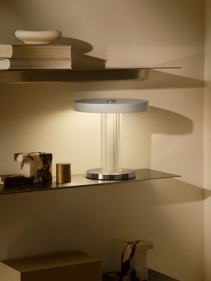 Akku Tischleuchte Trezzi Weiss - LED-Modul, 4W, 3000K, 225Lm, IP20