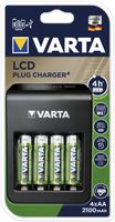 LCD Plus Ladegerät - Lädt AA, AAA, 9V, USB