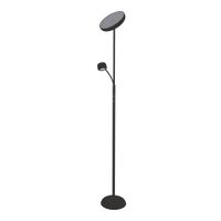 LED Stehleuchte  ROMIS  mit Lesearm schwarz - IP20, LED-Modul, Schwarz