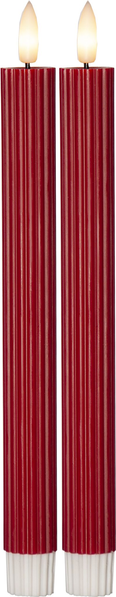 LED Dinner Kerze 2P Flamme Stripe - IP20, Warmweiss, 2 LED'S