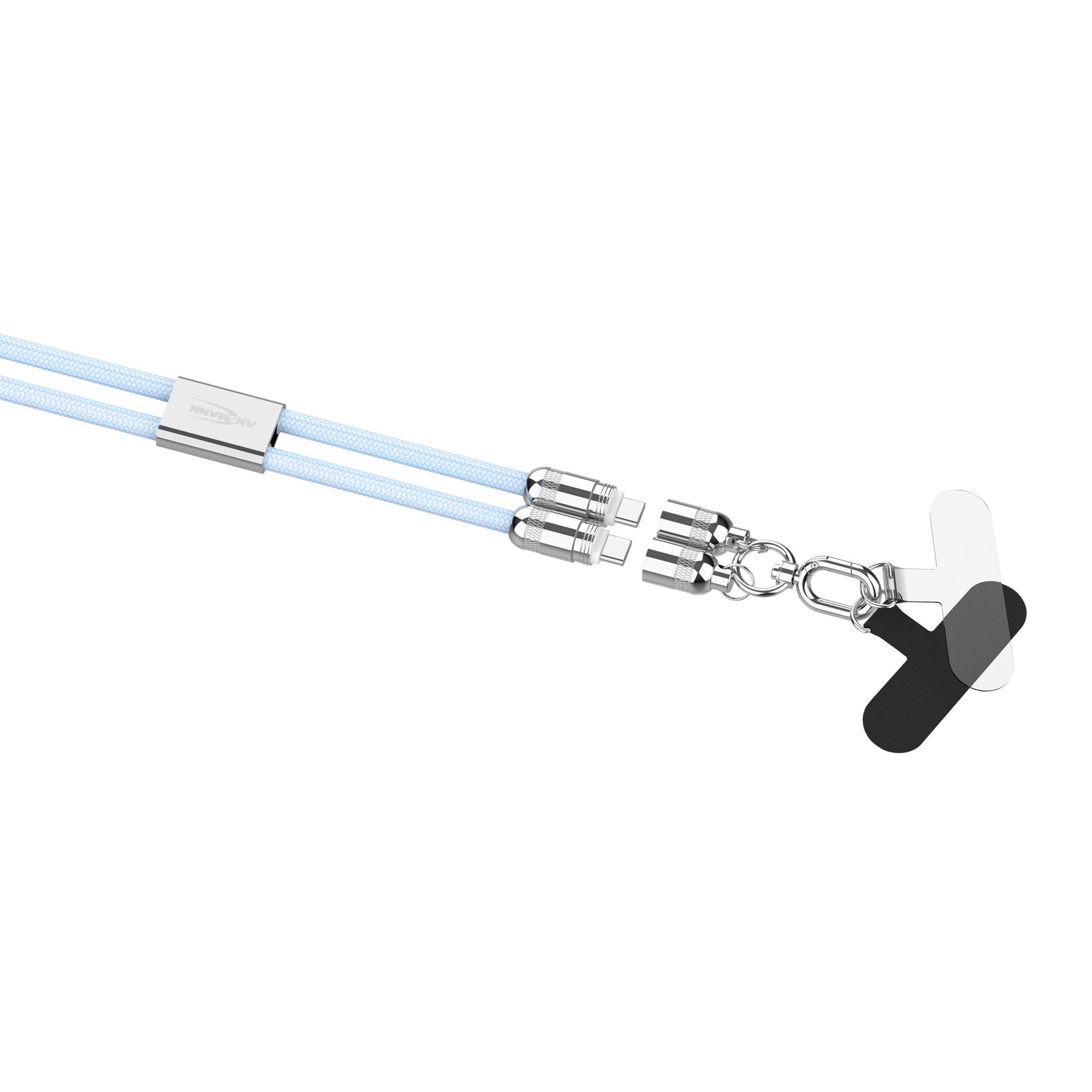 Lanyard Kabel USB Typ-C zu USB Typ-C - 120 cm, blau