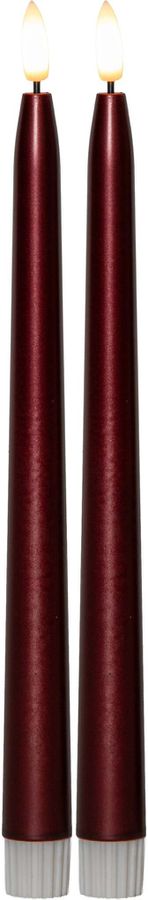 LED Dinner Kerze 2 pack Flamme Metal - Indoor, 28.5 cm Höhe,Timerfunktion