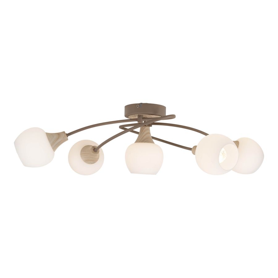 5er Deckenleuchte  MONACO  L: 62,5cm beige - IP20, E14, Beige