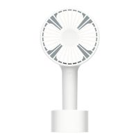 PANTOU Handventilator F3 weiss - 2000mAh, inkl. USB-C Kabel, Handschlaufe, Standfuss