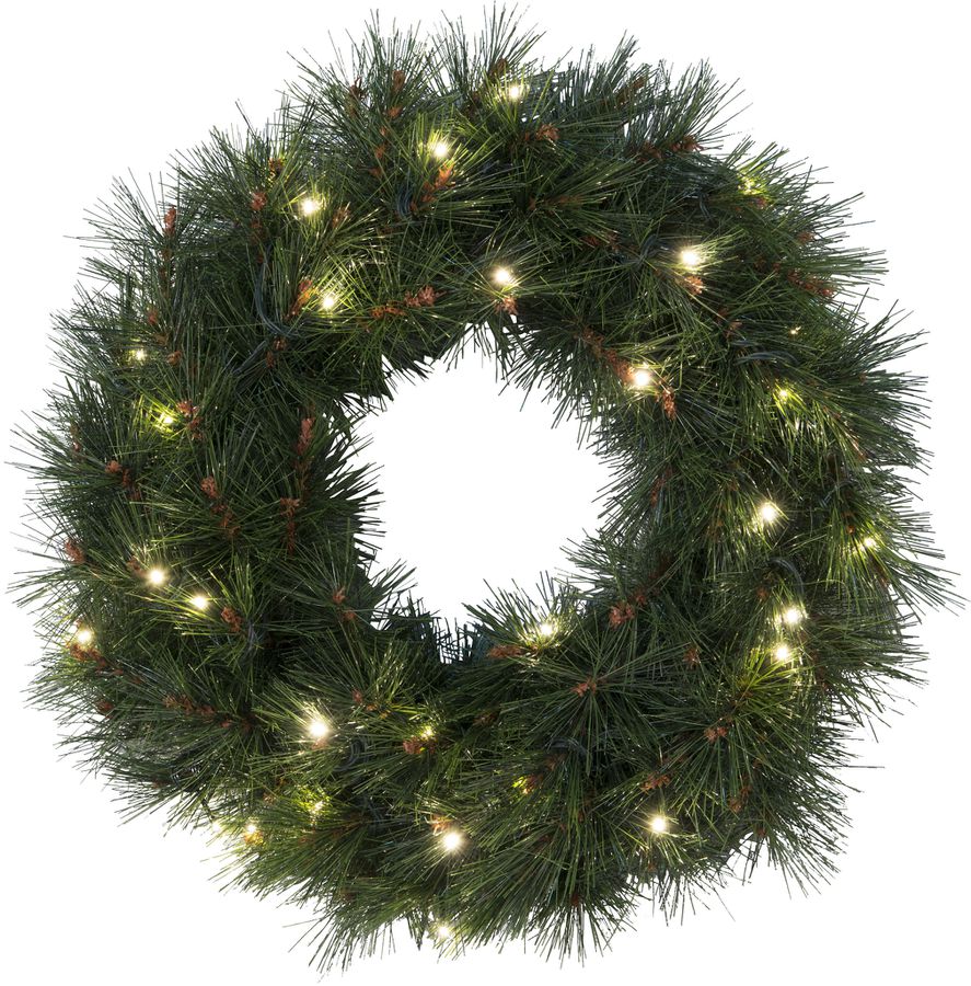 Kranz Russian Pine - Grün, 30 LEDs, IP44
