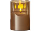 LED Pillar Kerze Flamme - Indoor, Bernstein, 12.5cm Höhe, Timerfunktion