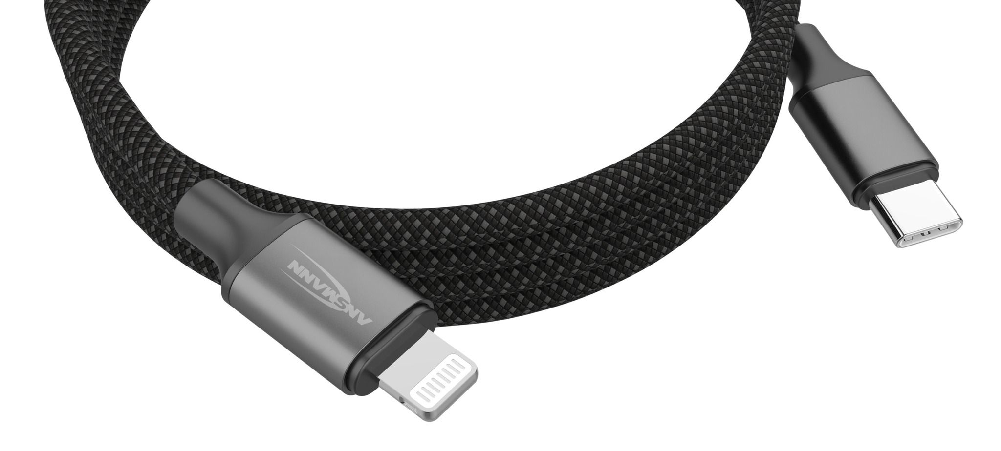 Magnetisches Kabel USB Typ-C auf Lightning - 120 cm,  schwarz