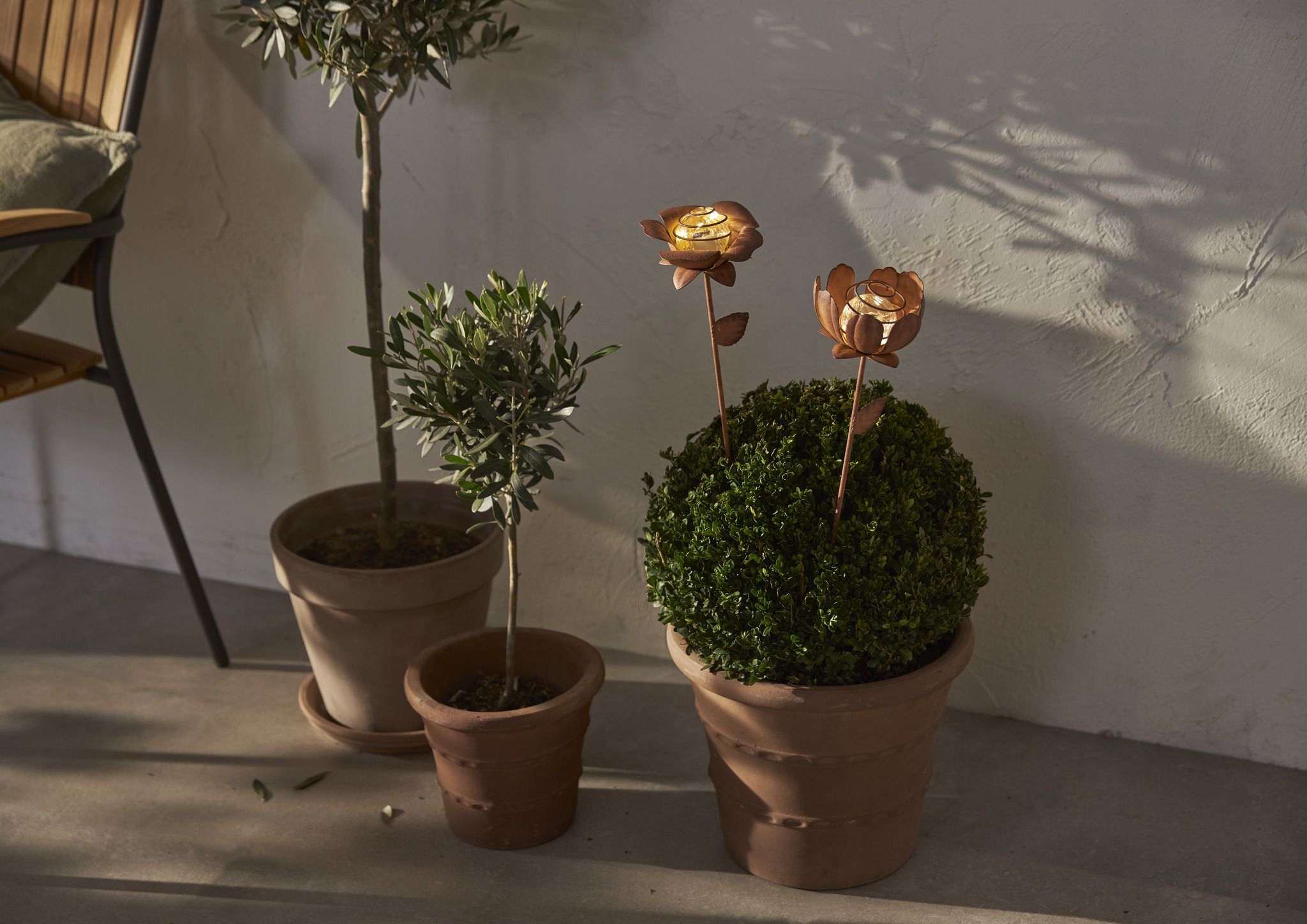 Solar Dekoration Oxida - IP44, Kaltweiss, 2 LED'S