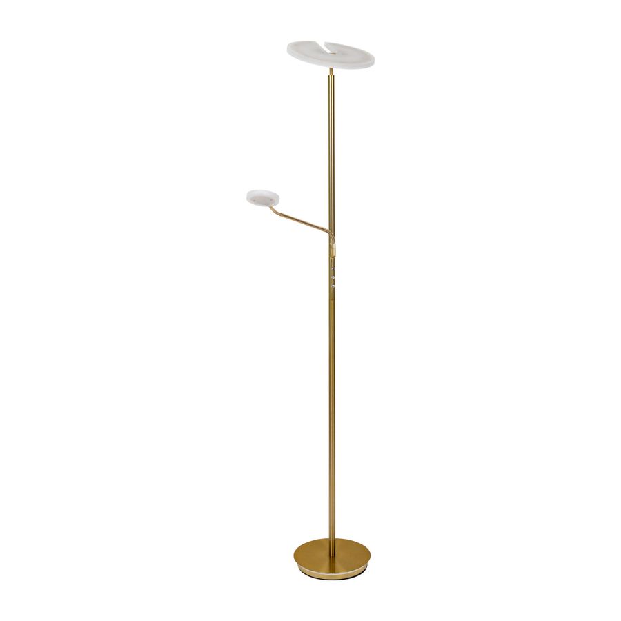 LED-CCT Stehleuchte  SAMIRO  inkl. Lesearm H: 180cm messing matt - IP20, LED-Modul, Messingmatt