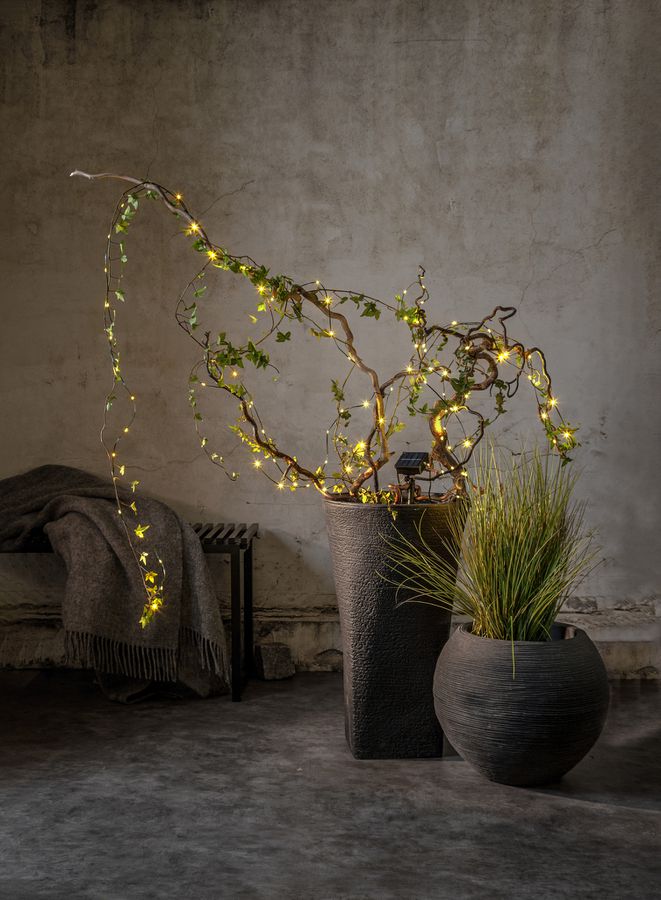 Solar Lichterkette Dew Drop Micro - IP44, Warmweiss, 100 LED'S