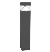 LED Pollerleuchte NEVIO SQUARE - 12W, 800lm, 3000K, IP65, CRI 80, 360°, anthrazit, nicht dimmbar, L=150mm, B=150, H=800mm