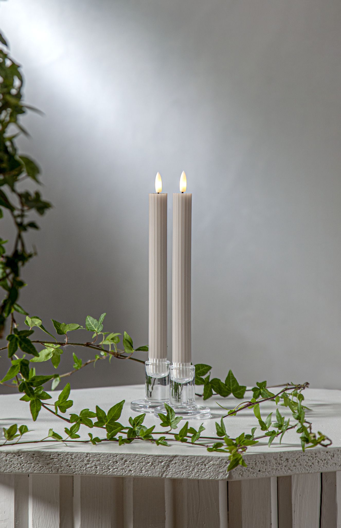 LED Dinner Kerze 2P Flamme Stripe - IP20, Warmweiss, 2 LED's