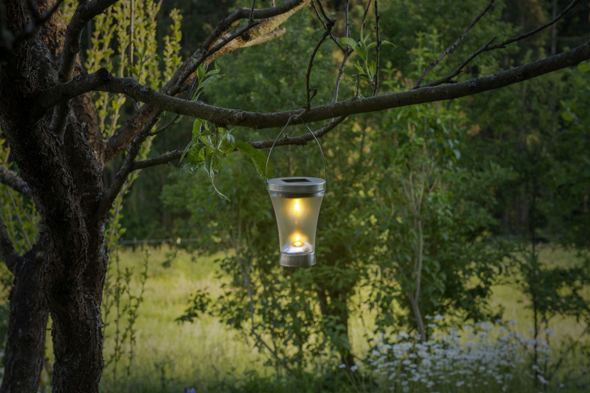 2er-Set LED Deko Solarleuchte - IP44, warmweiss