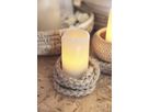 LED Pillar Kerze 2er Pack Wave - Indoor, Weiss, 6cm Höhe, Timerfunktion