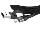 Magnetisches Kabel USB-A oder USB-C auf USB-C oder Lightning - 120 cm,  schwarz