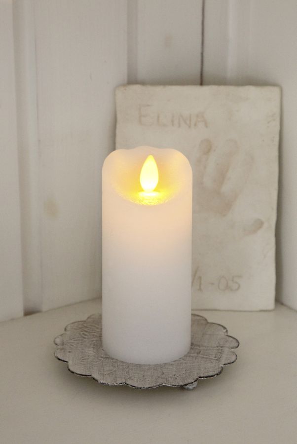 LED Pillar Kerze Glow - Indoor, Weiss, 12.5cm Höhe, Timerfunktion