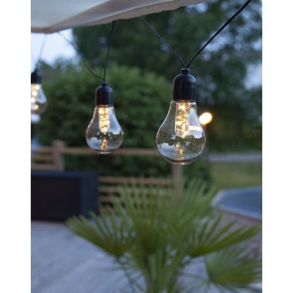 Lichterkette Glow Batteriebetrieben - IP44, Warmweiss, 10 LED's, 405cm