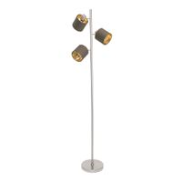 Stehleuchte MARON G - E14, max. 3x40W, IP20, nickel + braun + gold, nicht dimbar, exkl. Leuchtmittel, D=350mm, H=1528mm