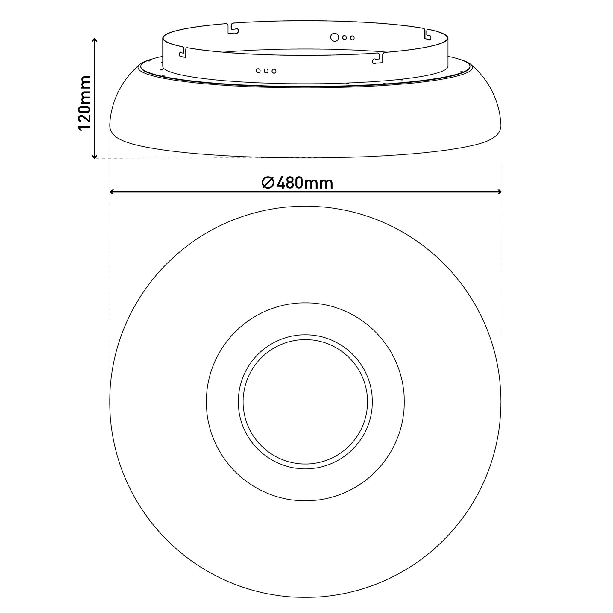 LED Deckenleuchte KARIM CCT-Funktion weiß Ø: 48 cm - LED-Modul, IP20, 230V
