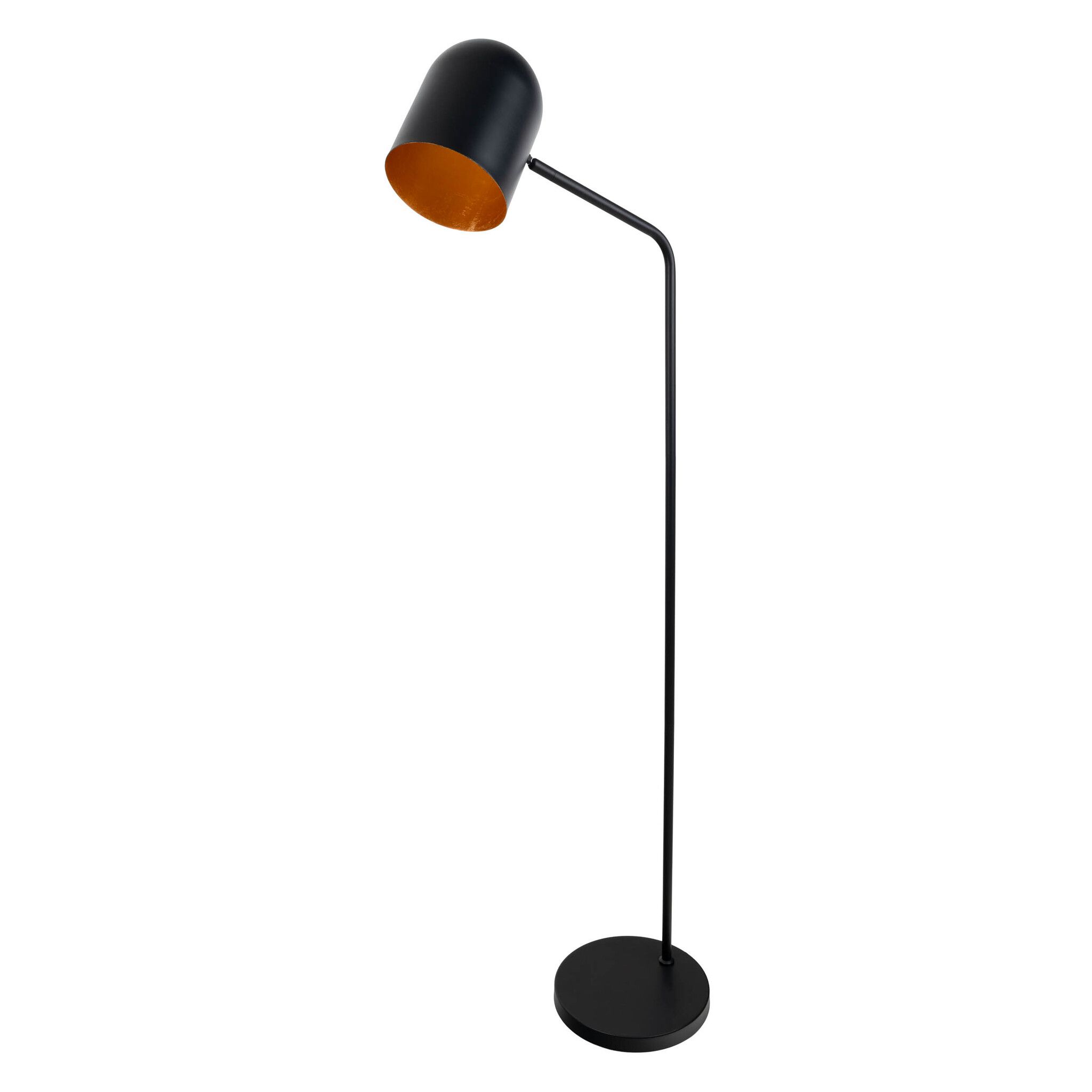 Stehleuchte  METAVION  H: 140cm schwarz/gold - IP20, E27, Schwarz-Gold