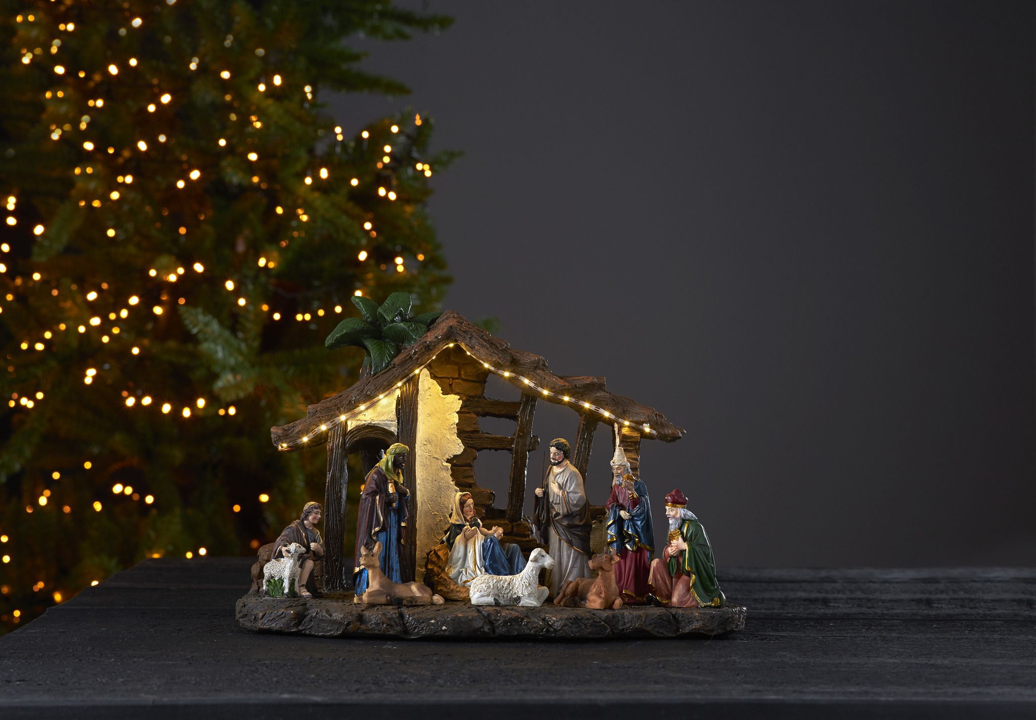Decorative Scenery Nativity - IP40, Warmweiss, 19 LED's