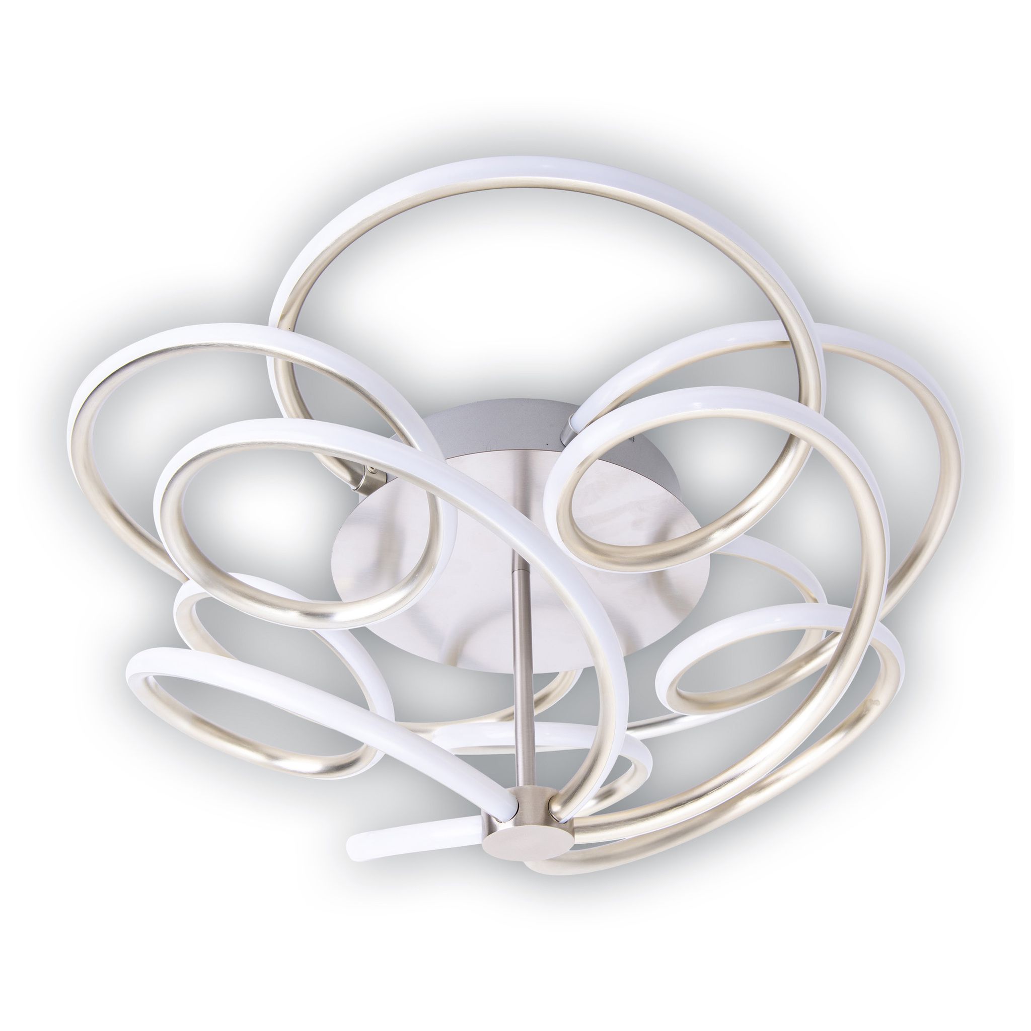 LED Deckenleuchte Rizado : 57cm satin-nickel - LED, 49.48W, IP20