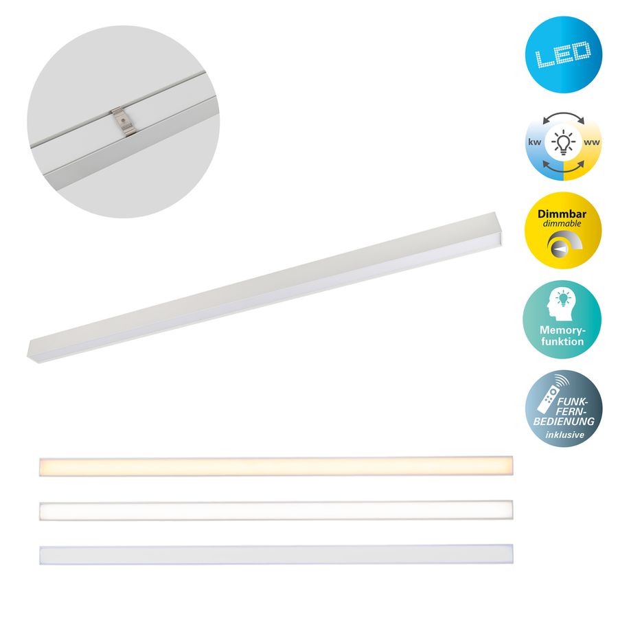 LED-CCT Deckenleuchte  TUBELIS  L: 101cm weiß - IP20, LED-Modul, Weiss