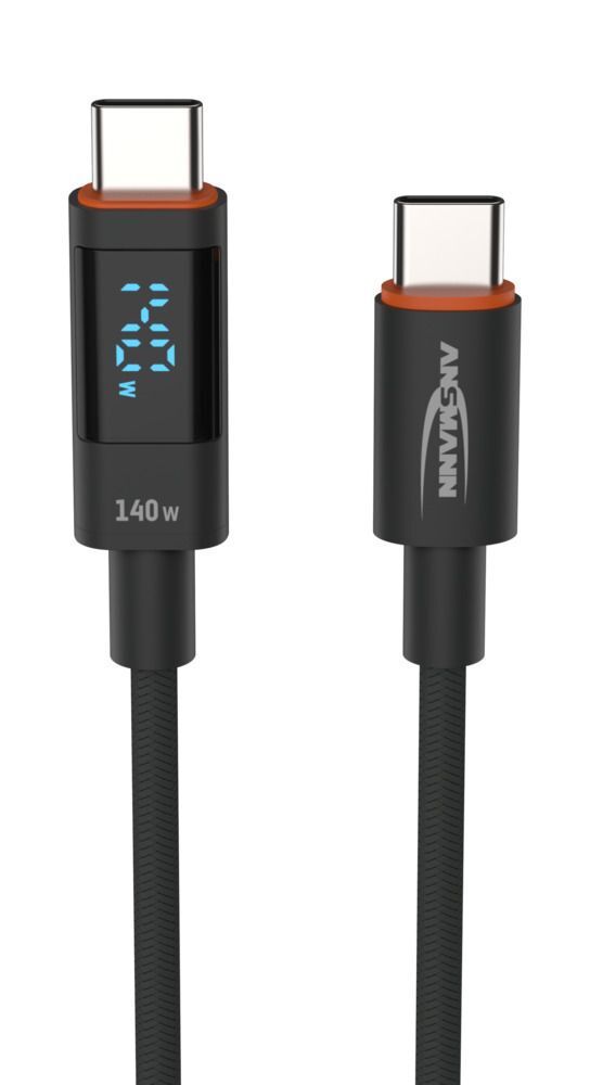 USB Typ-C auf USB Typ-C Kabel - 120cm, mit integriertem LED Display
