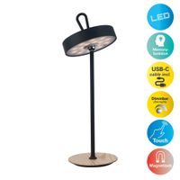 LED-Akku-Tischleuchte ELLI schwarz - LED-Modul, 3W, IP20