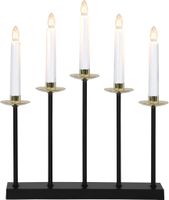 Kerzenleuchter Greta - IP20, Schwarz, Warmweiss