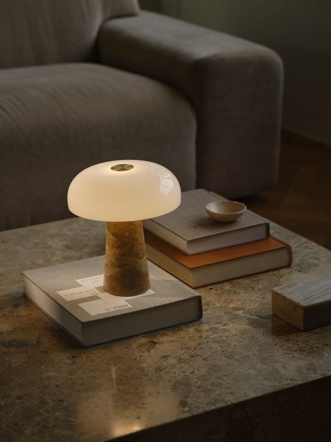 Tischleuchte Glossy Mini  Beige - 15W, E14, IP20