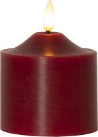 LED Pillar Kerze Flamme - Indoor, Rot, 9.5cm Höhe, Timerfunktion