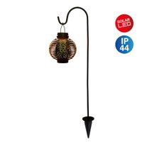 LED Solarleuchte LAMPION H: 78 cm mit Erdspieß - IP44, 0.2W, Warmweiss