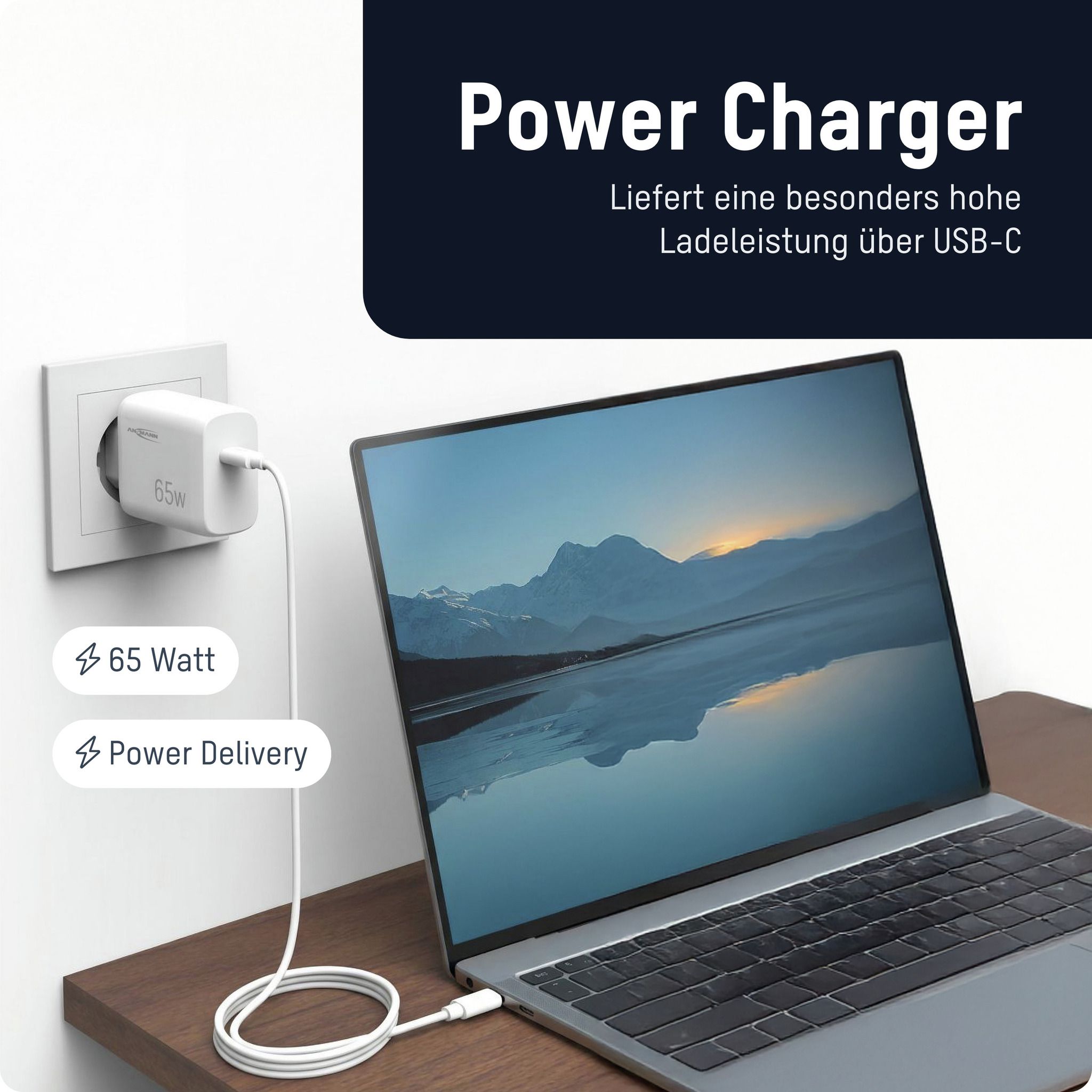 Home Charger HC165PD / 4,5 A / 65 W / 1 Port - Home Charger HC165PD / 4,5 A / 65 W / 1 Port
