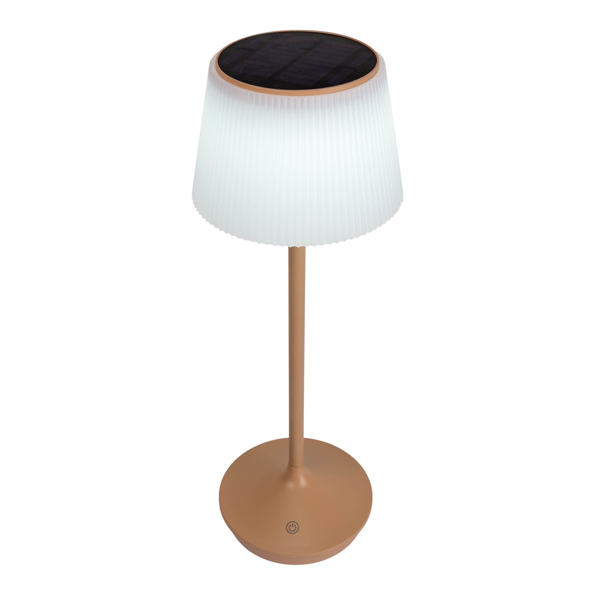 Solar- Akkutischleuchte EMMI almond inkl. CCT  Touch H: 38 cm - LED-Modul, 3W, IP44