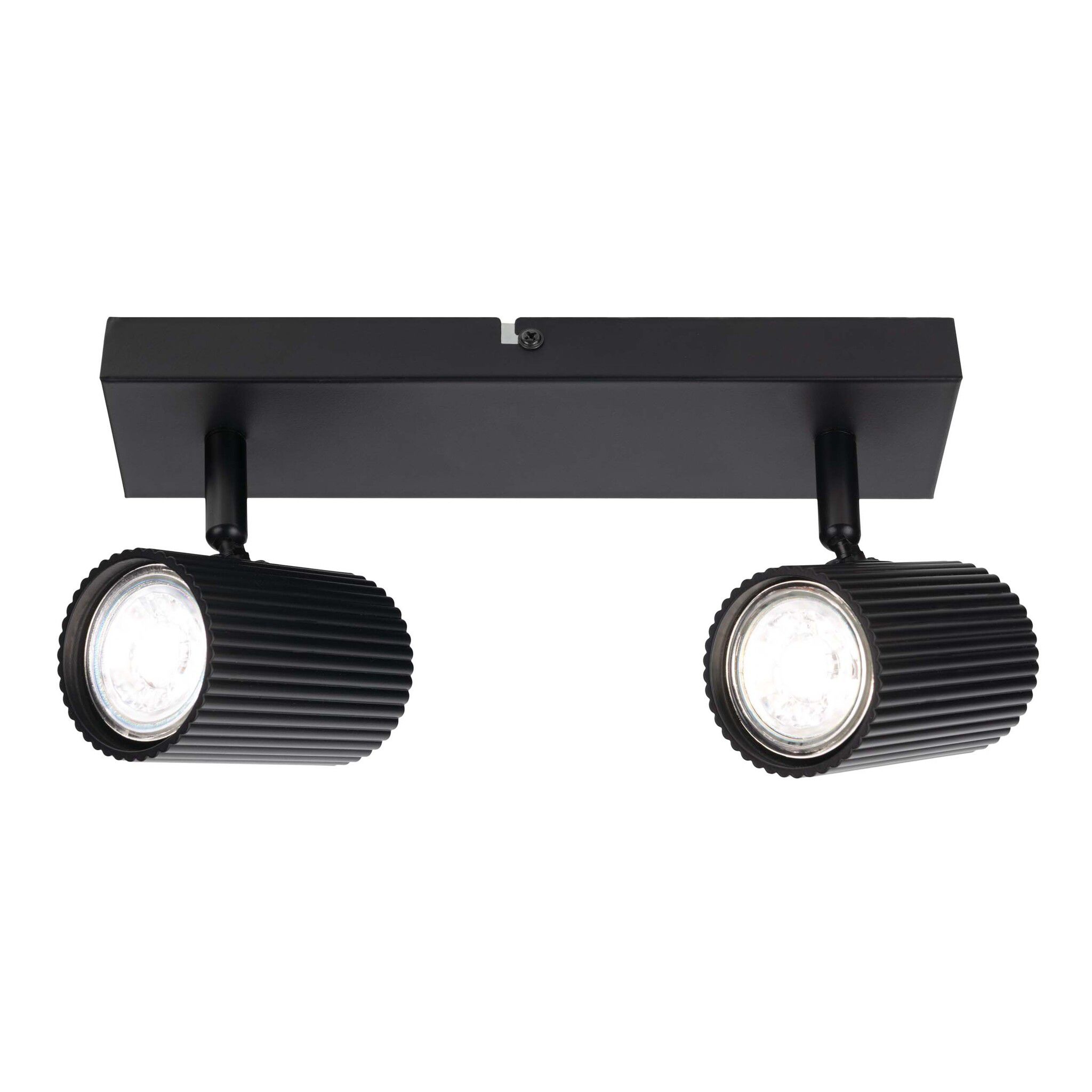 2er Spot Wand-/Deckenleuchte  TINNIS  L: 26cm schwarz - IP20, GU10, Schwarz