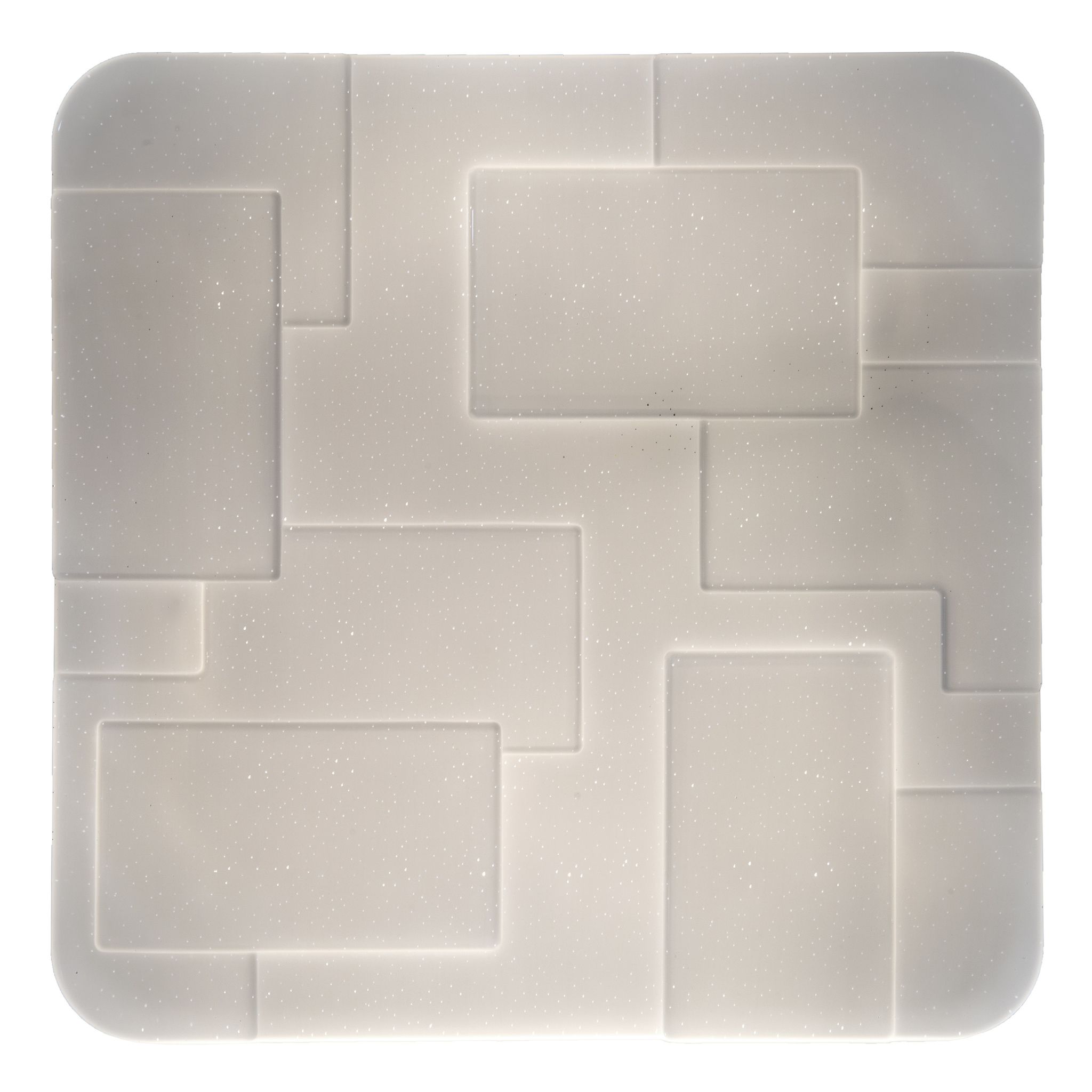LED Deckenleuchte Luxor 54x54cm Kristalleffekt - LED fest verbaut, 2700-6500K, warm-kaltweiss