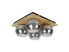 4er Wand-/Deckenspot TEXAS smokey - E27, IP20, 230V