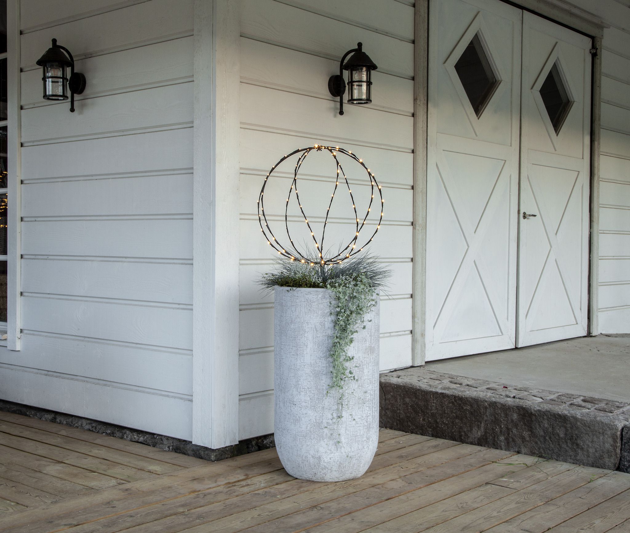 Outdoor Decoration Sphere - IP44, Warmweiss, 104 LED's