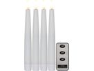 LED Dinner Kerze 4P Flamme - Indoor, Weiss, 20cm, Timerfunktion