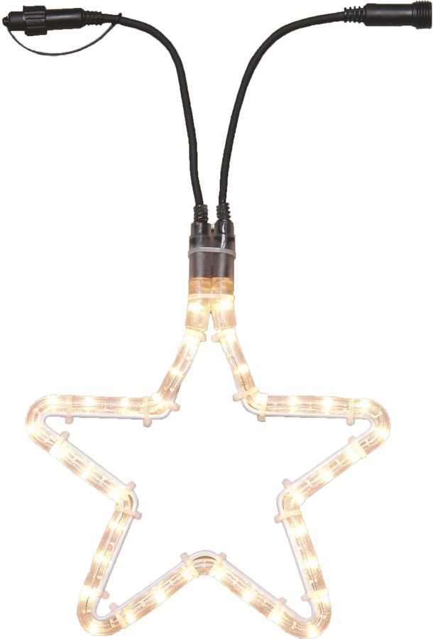 System Expo Extra, Lichtschlauch Stern, 28x28cm - Schwarz, Warmweiss